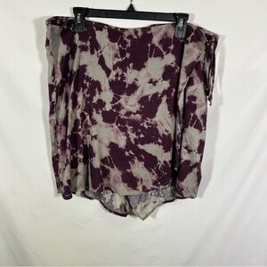 Torrid 4CAS Bleach Tie Dye Leny Wrap Skort Women’s Size 2/2X. Grey and Purple